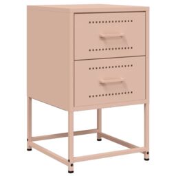 Berkfield Home Bedside Cabinet Pink 36x39x60.5 cm Steel - thumbnail 2