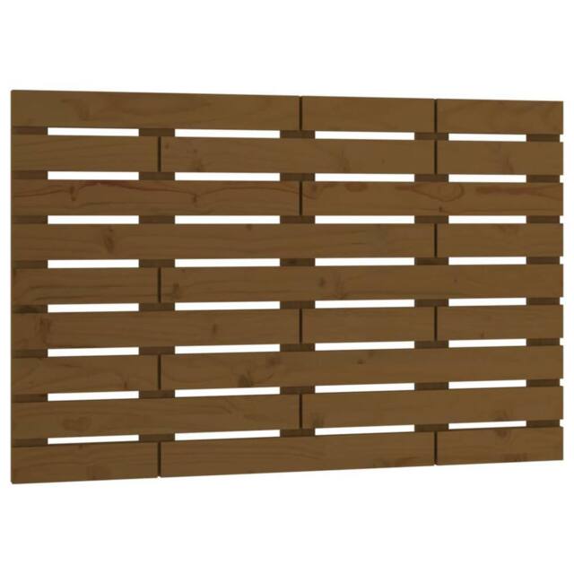 Berkfield Home Wall Headboard Honey Brown 106x3x63 cm Solid Wood Pine - Size: 106 x 3 x 63 cm - image 1