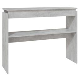 Berkfield Home Console Table Concrete Grey 102x30x80 cm Engineered Wood - Size: 102 x 30 x 80 cm - thumbnail 2