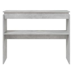Berkfield Home Console Table Concrete Grey 102x30x80 cm Engineered Wood - Size: 102 x 30 x 80 cm - thumbnail 4