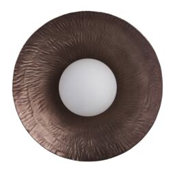 Industville Flume Diffuser Wall Light - 12 Inch in Bronze - Size: 12 inches