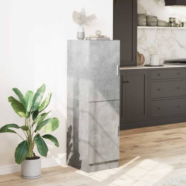 Berkfield Home Kitchen Cabinet Concrete Grey 38x41.5x131.5 cm Engineered Wood - image 1