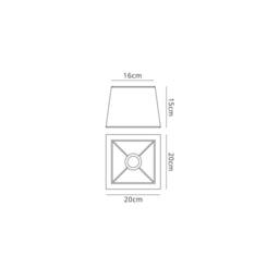 Netlighting Habana White Square Shade 160 200 x 152mm Suitable for Wall Lamps - thumbnail 2