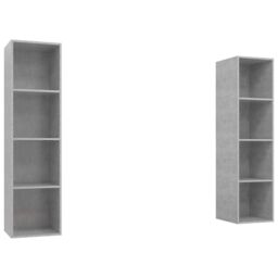Berkfield Home Wall-mounted TV Cabinets 2 pcs Concrete Grey Engineered Wood - thumbnail 2