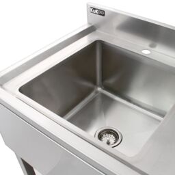 Monstershop KuKoo Commercial Sink With Pre-Rinse Tap, 6ft Stainless Steel Catering in Silver - thumbnail 3