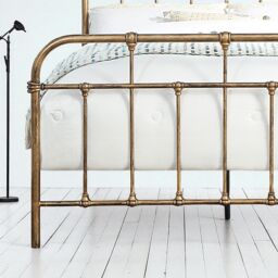 OAT Home Camden Victorian Hospital Style Antique Brass Effect Metal Bed Frame in Bronze - Size: King - thumbnail 6
