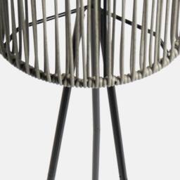 OHS Rattan Solar Floor Lamp Cordless Outdoor Garden Light Auto Sensor in Grey - thumbnail 8