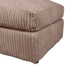 LUXURY LIFE Collingdale Jumbo Cord Fabric Footstool in Light Brown - thumbnail 3