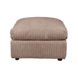 LUXURY LIFE Collingdale Jumbo Cord Fabric Footstool in Light Brown - thumbnail 1