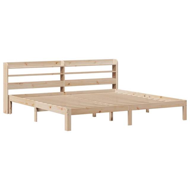 Berkfield Home Beautiful Bed Frame with Headboard without Mattress 180x200 cm Su in Light Tan - Size: Super King - image 1
