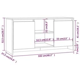 Berkfield Home TV Cabinet Concrete Grey 102x37.5x52.5 cm Engineered Wood - thumbnail 8