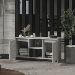 Berkfield Home TV Cabinet Concrete Grey 102x37.5x52.5 cm Engineered Wood - thumbnail 7
