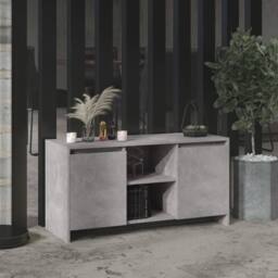 Berkfield Home TV Cabinet Concrete Grey 102x37.5x52.5 cm Engineered Wood - thumbnail 2