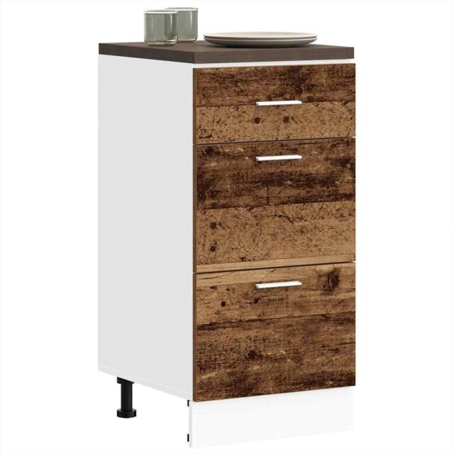 Berkfield Home Bottom Cabinet Old Wood 40x46x81.5 cm Engineered Wood in Brown - image 1