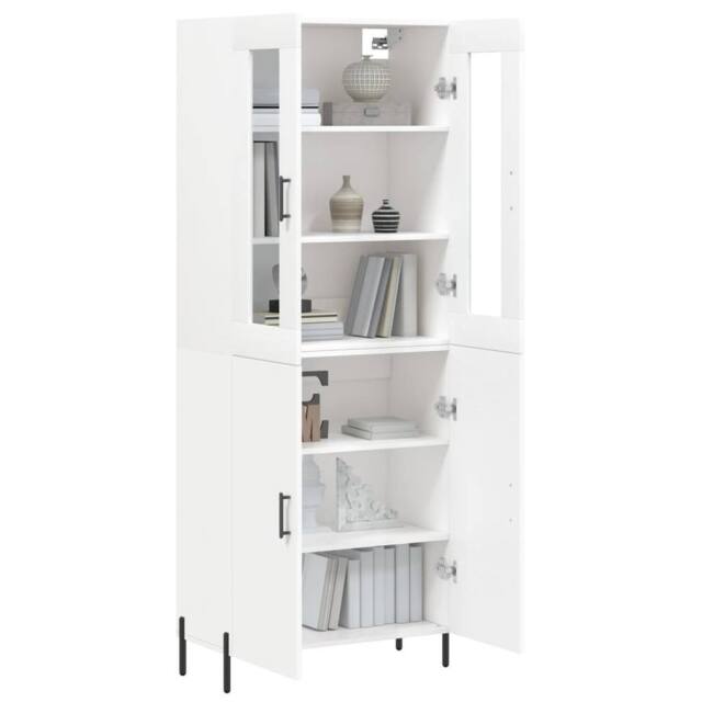 Berkfield Home Highboard White 69.5x34x180 cm Engineered Wood - image 1