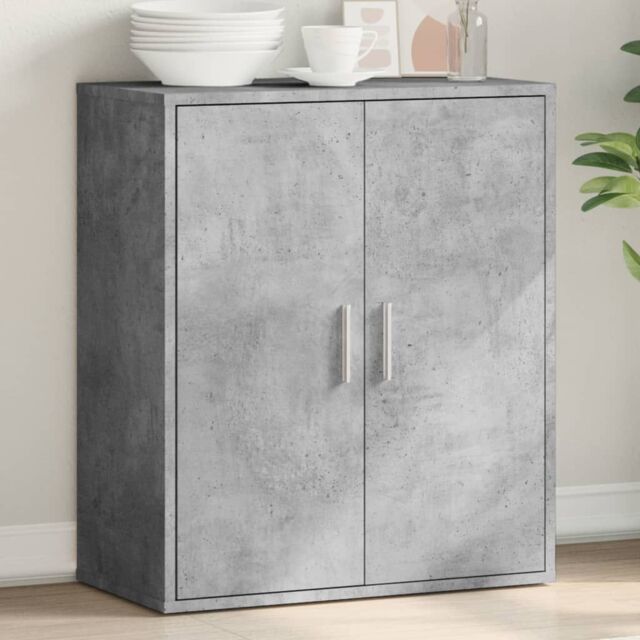 Berkfield Home Sideboard Concrete Grey 79x38x80 cm Engineered Wood - Size: 79 x 38 x 80 cm - image 1