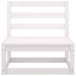 Berkfield Home Sturdy 4 Piece Garden Lounge Set White Solid Wood Pine - thumbnail 7