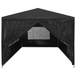 Berkfield Home Party Tent 3x6 m Anthracite in Black - thumbnail 3