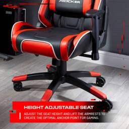 X Rocker Agility eSport Ergonomic Gaming Chair, Reclining, Adjustable in Red - thumbnail 5