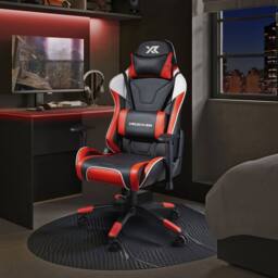 X Rocker Agility eSport Ergonomic Gaming Chair, Reclining, Adjustable in Red - thumbnail 1