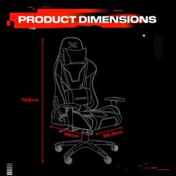X Rocker Agility eSport Ergonomic Gaming Chair, Reclining, Adjustable in Red - thumbnail 6
