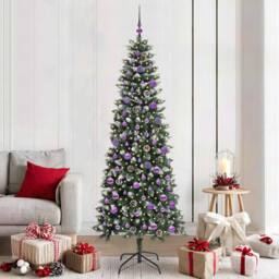Berkfield Home Artificial Christmas Tree with 300 LEDs Green 86 x 86 x 210 cm