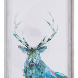 Wyld and Coco Blue Deer Print in Distressed White Frame 30 x 40cm - Size: W30 cm x H41 cm x D15mm - thumbnail 2