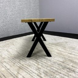 KOSY KOALA Wooden Bench With Metal Legs for Dining, Work, or Study in Brown - thumbnail 6
