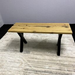 KOSY KOALA Wooden Bench With Metal Legs for Dining, Work, or Study in Brown - thumbnail 4