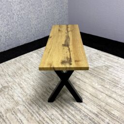 KOSY KOALA Wooden Bench With Metal Legs for Dining, Work, or Study in Brown - thumbnail 7