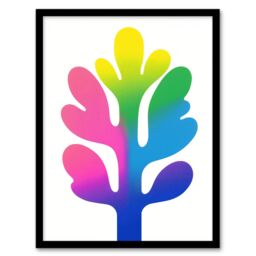 "Artery8 Matisse Style Colourful Tree Modern Plant Lover Framed Art Print - Size: W12"" x H16""" - thumbnail 1