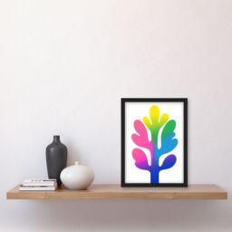 "Artery8 Matisse Style Colourful Tree Modern Plant Lover Framed Art Print - Size: W12"" x H16""" - thumbnail 4