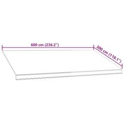 Berkfield Home Durable Awning Top Sunshade Canvas Orange & Brown 600x300 cm - thumbnail 6