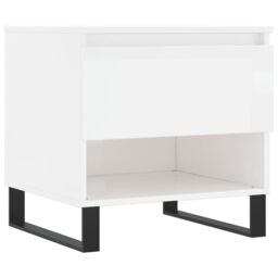 Berkfield Home Coffee Tables 2 pcs High Gloss White 50x46x50 cm Engineered Wood - Size: 50 x 46 x 50 cm - thumbnail 5