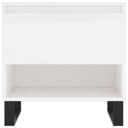 Berkfield Home Coffee Tables 2 pcs High Gloss White 50x46x50 cm Engineered Wood - Size: 50 x 46 x 50 cm - thumbnail 6