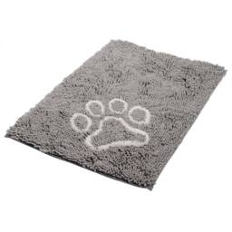 PAWNORA X-Small Indoor Dog Door Mat Easy Clean in Grey - Size: 40 cm x 50 cm