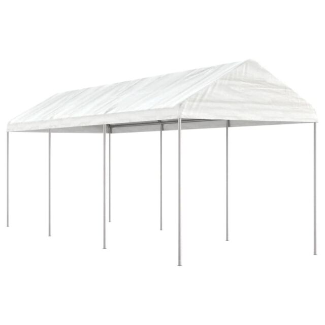 Berkfield Home Gazebo with Roof White 6.69x2.28x2.69 m Polyethylene - image 1