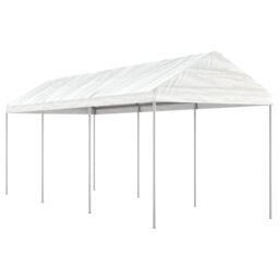 Berkfield Home Gazebo with Roof White 6.69x2.28x2.69 m Polyethylene - thumbnail 1