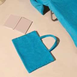 OHS Beach Towel Bag Microfibre Quick Dry Absorbent Bath Large Travel Spa in Bright Blue - thumbnail 5