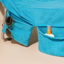 OHS Beach Towel Bag Microfibre Quick Dry Absorbent Bath Large Travel Spa in Bright Blue - thumbnail 4