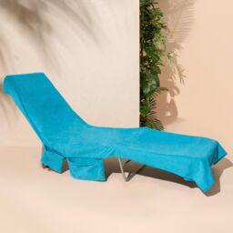OHS Beach Towel Bag Microfibre Quick Dry Absorbent Bath Large Travel Spa in Bright Blue - thumbnail 3