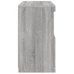 Berkfield Home Sideboard with LED Lights Grey Sonoma 60x37x67 cm - Size: 60 x 37 x 67 cm - thumbnail 8
