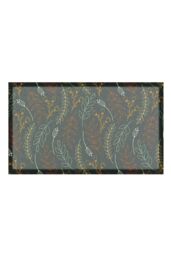 Artsy Mats Scribbly Autumn Leaves Indoor Outdoor Doormat (70 x 40cm) in Green - Size: 40 cm x 70 cm - thumbnail 3