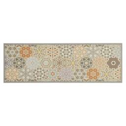 Berkfield Home Kitchen Rug Washable Hexagon Pastel 60x180 cm Velvet