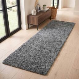 Garden Greatness Relica Soft Touch Dark Grey Fluffy Runner - Size: 45 cm x 75 cm - thumbnail 2