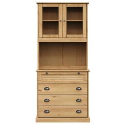 Berkfield Home Highboard VIGO 80x40x176 cm Solid Wood Pine in Brown - Size: 80 x 40 x 176 cm - thumbnail 5