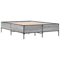 Berkfield Home Bed Frame without Mattress Grey Sonoma 150x200 cm King Size - thumbnail 3