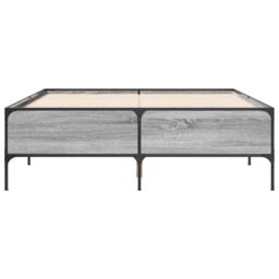 Berkfield Home Bed Frame without Mattress Grey Sonoma 150x200 cm King Size - thumbnail 4
