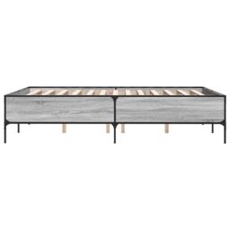 Berkfield Home Bed Frame without Mattress Grey Sonoma 150x200 cm King Size - thumbnail 5