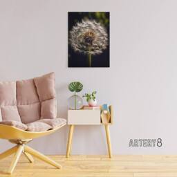 "Artery8 Dandelion Flower Pappus Macro Canvas Wall Art Print - Size: W18"" x H24""" - thumbnail 3